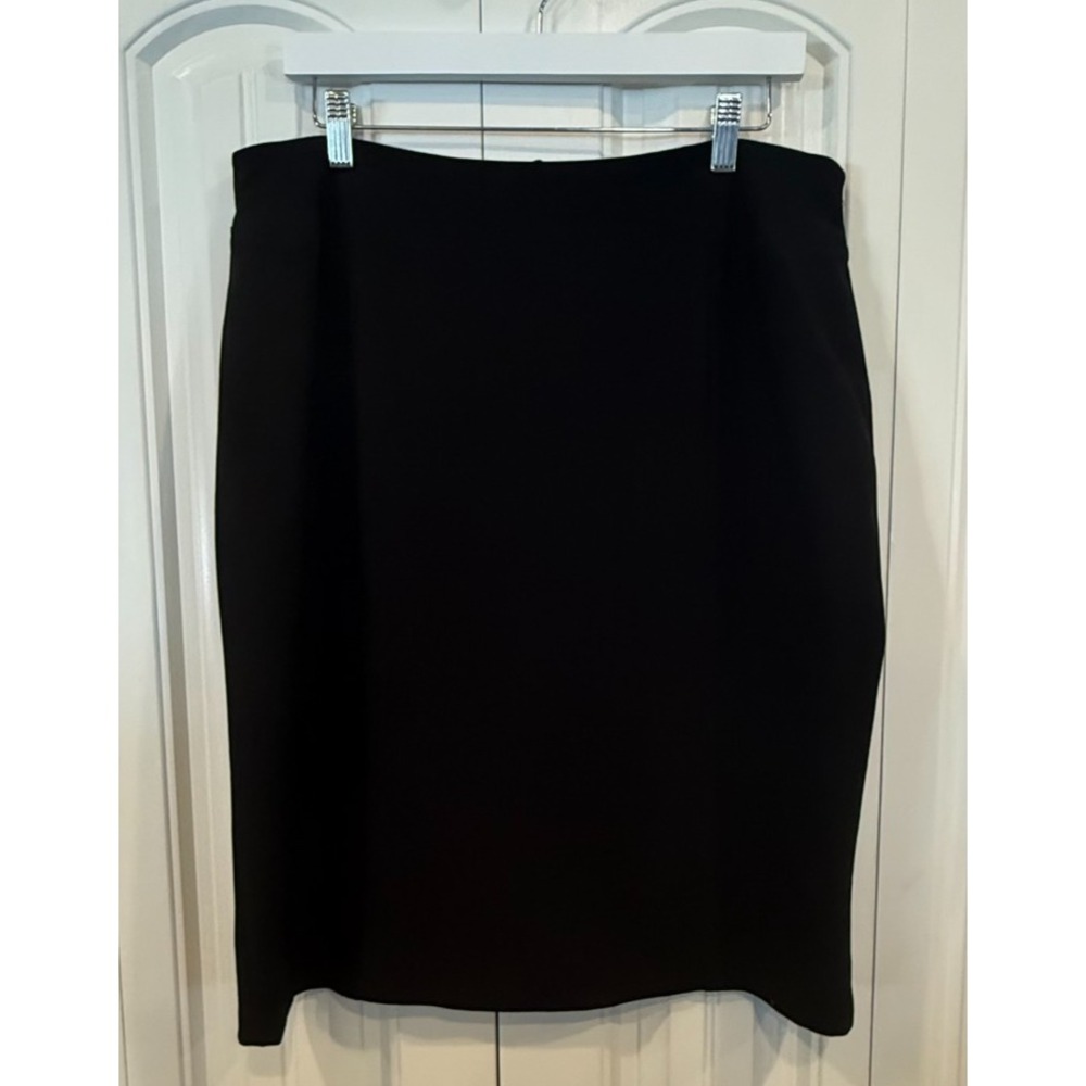 Investments Women's Black Pencil Skirt Career Office Business Stretch Lined Size